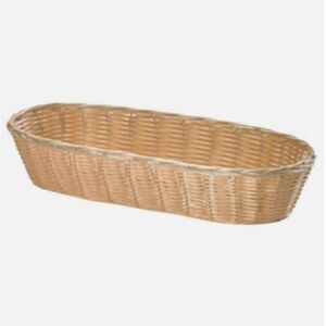 Unbranded Bread Basket Woven Oval 13"×4.5"×4" Color Cream
